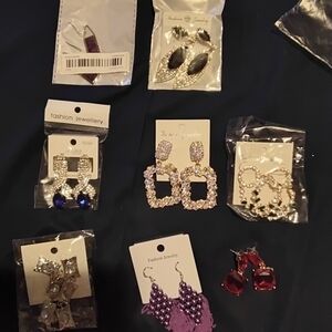 Elegant Silver and Black Earrings